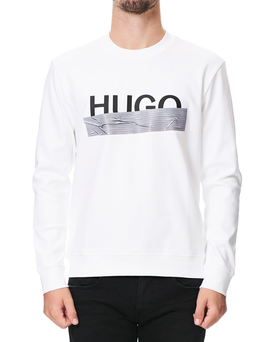 Heren | Truien | HUGO | Dicago Logo Crew Neck Sweatshirt White