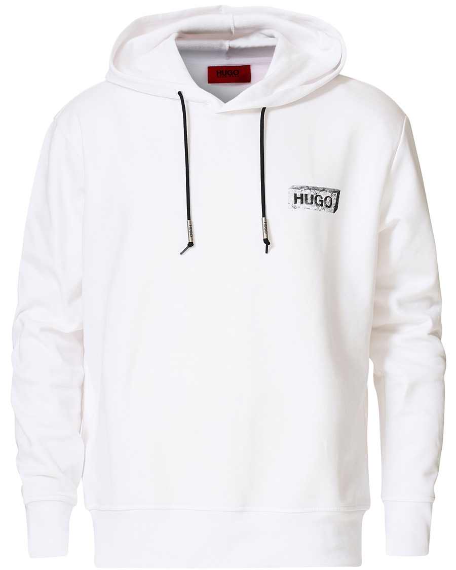 Homme | Pulls Et Tricots | HUGO | Downsville Logo Hoodie White