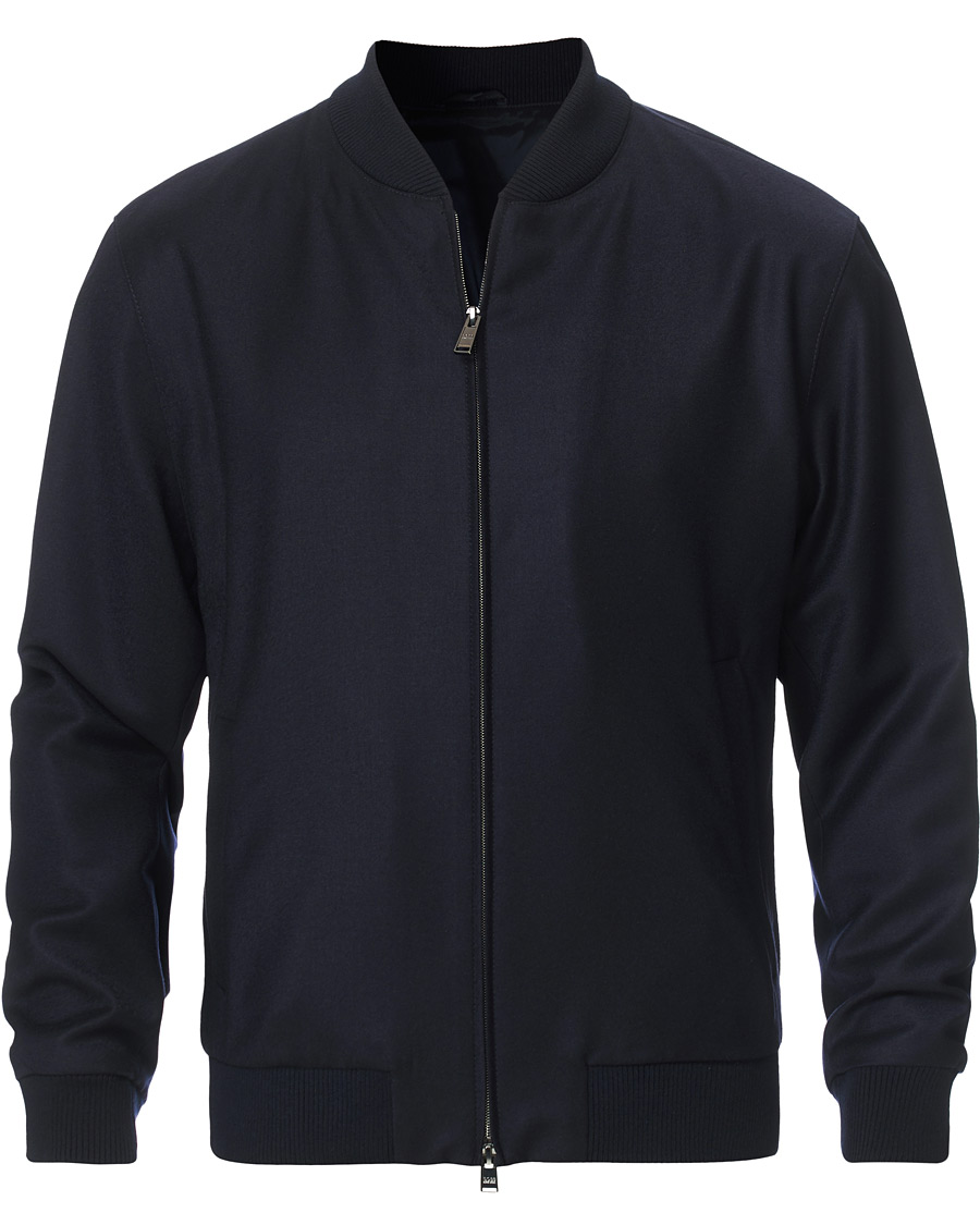 Heren | Jassen | BOSS BLACK | BOSS Nolwin Flannel Bomber Jacket Dark Blue