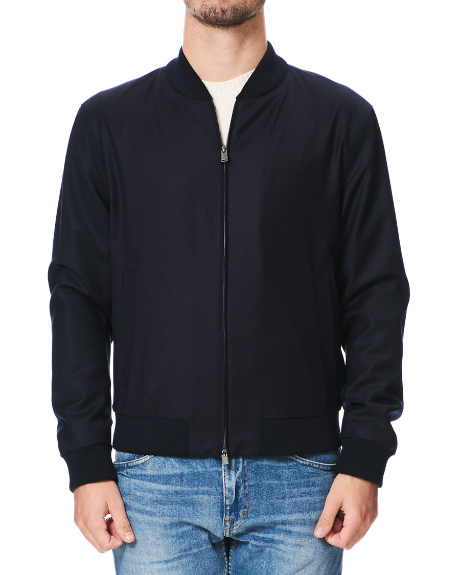 Heren | Jassen | BOSS BLACK | BOSS Nolwin Flannel Bomber Jacket Dark Blue