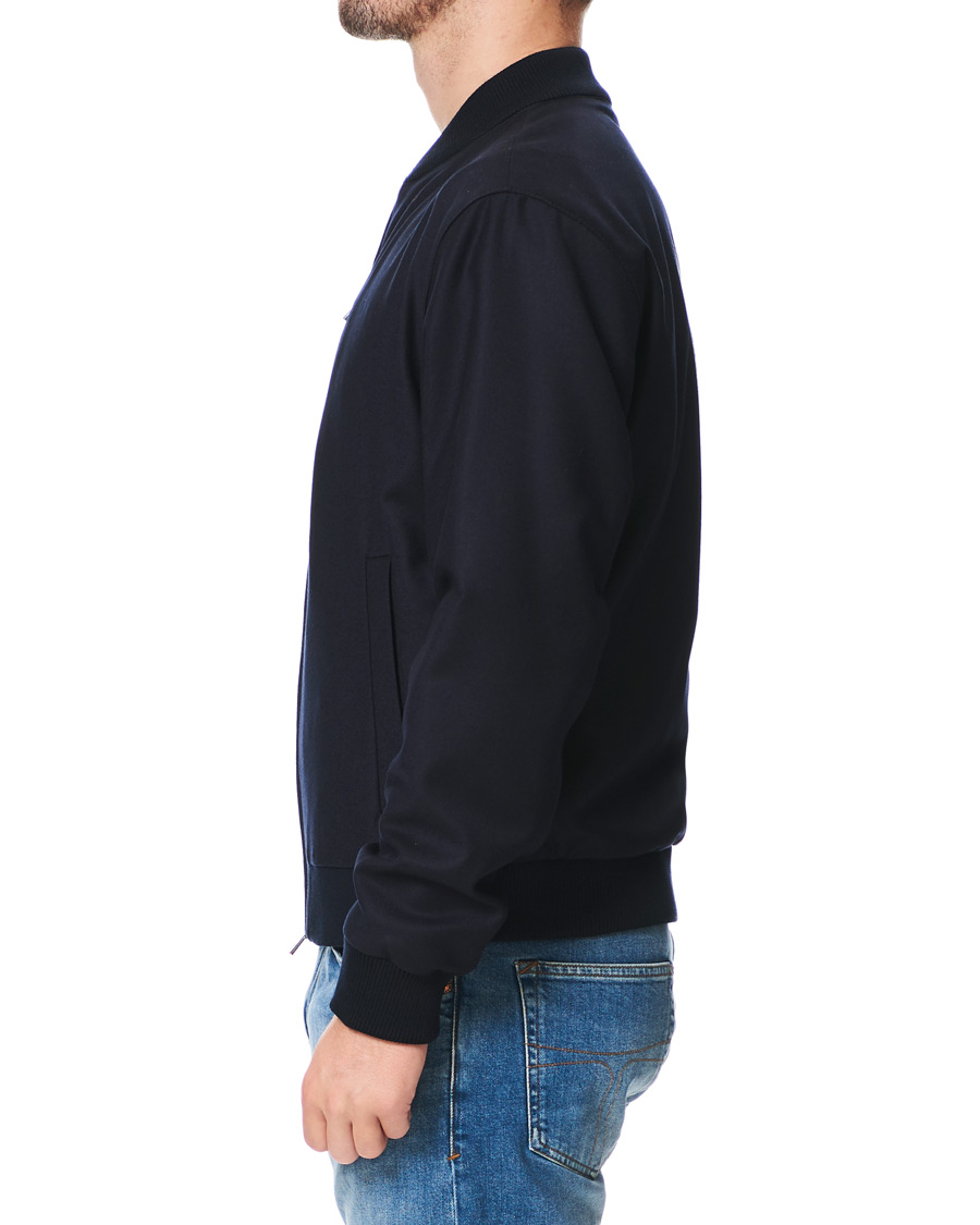 Heren | Jassen | BOSS BLACK | BOSS Nolwin Flannel Bomber Jacket Dark Blue