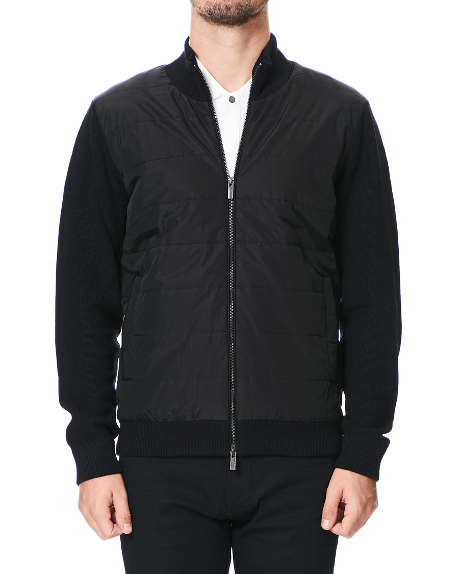 Heren | Truien | BOSS BLACK | BOSS Porsche Capsule Mandor Hybrid Full Zip Black