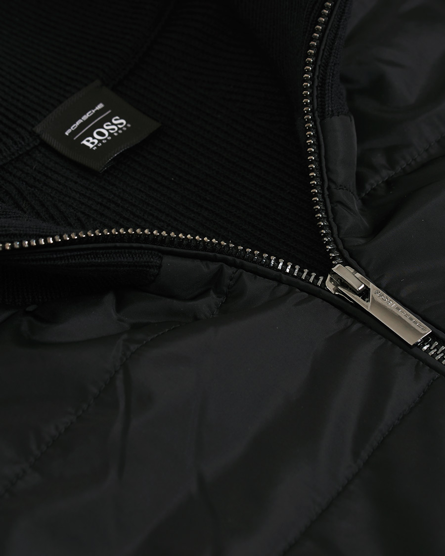 Heren | Truien | BOSS BLACK | BOSS Porsche Capsule Mandor Hybrid Full Zip Black