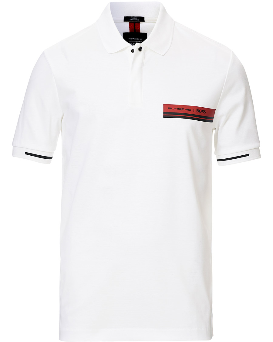 Homme | Polos | BOSS BLACK | BOSS Porsche Capsule Phillipson Polo White