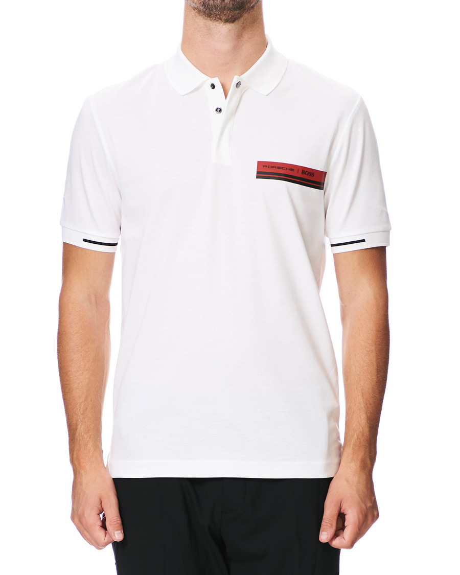 Homme | Polos | BOSS BLACK | BOSS Porsche Capsule Phillipson Polo White