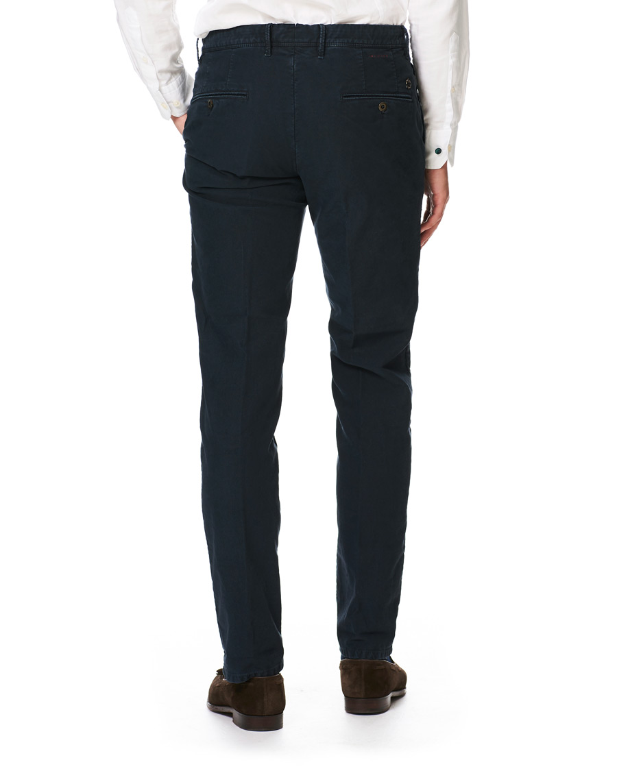 Homme | Pantalons | Incotex | Regular Fit Garment Dyed Washed Slacks Navy