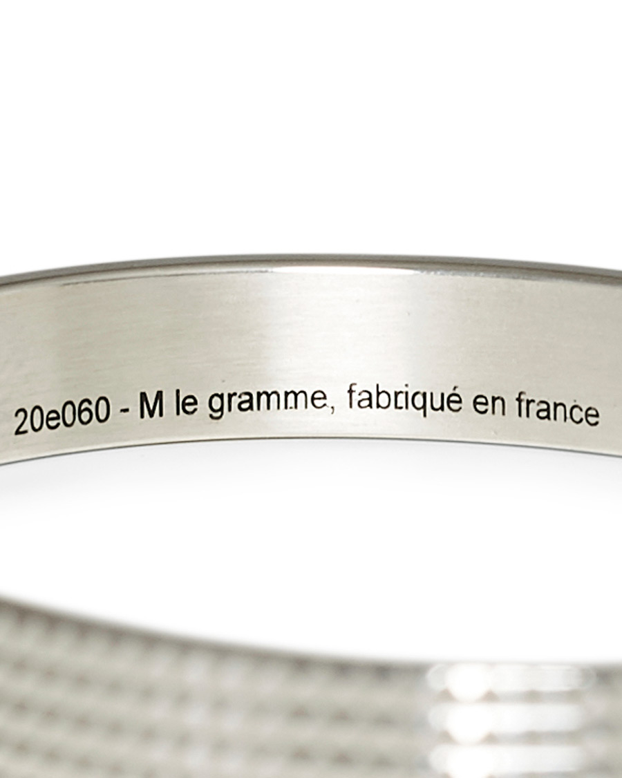 Homme | LE GRAMME Guilloche Pyramid Bracelet Sterling Silver 23g | LE GRAMME | Guilloche Pyramid Bracelet Sterling Silver 23g