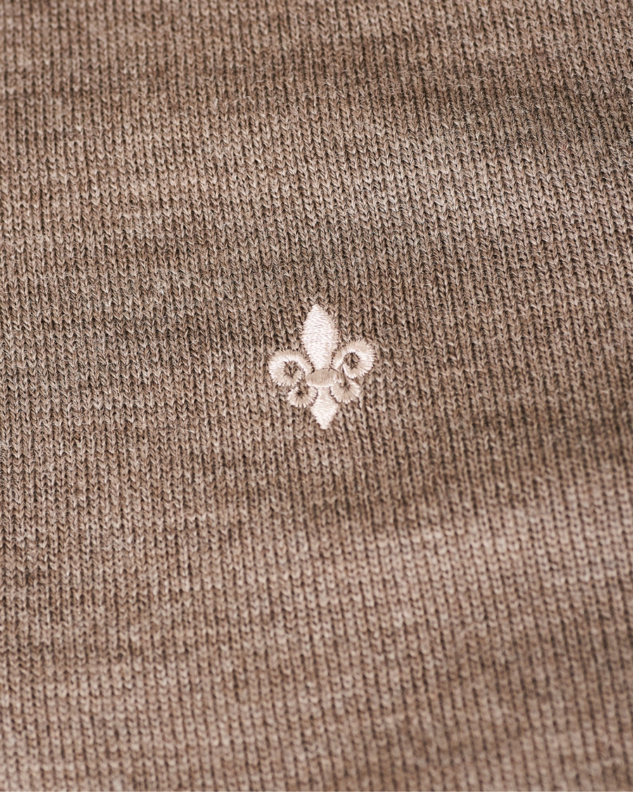 Heren | Truien | Morris | John Merino Half Zip Light Brown