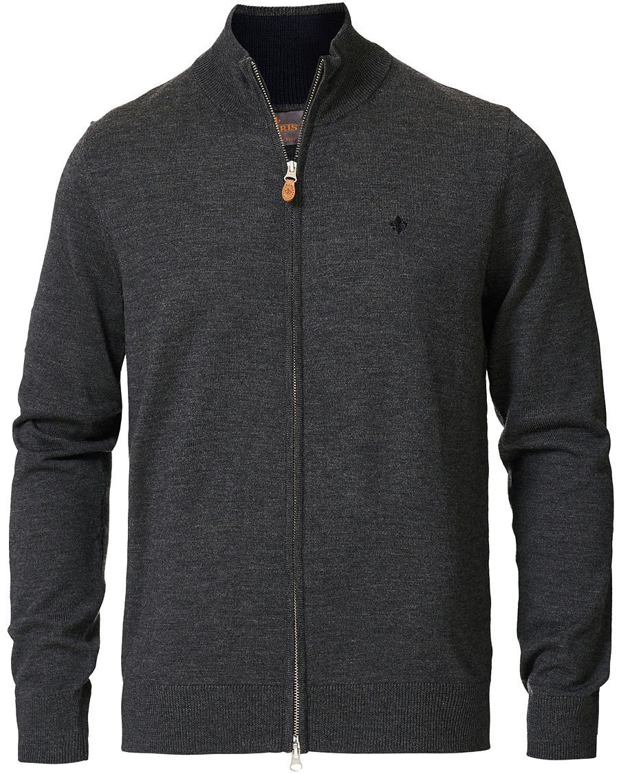 Homme | Pulls Et Tricots | Morris | Merino Full Zip Dark Grey