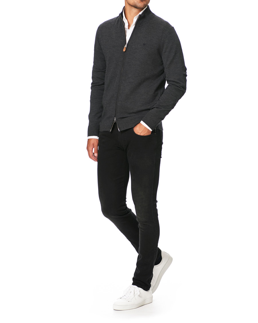 Homme | Pulls Et Tricots | Morris | Merino Full Zip Dark Grey