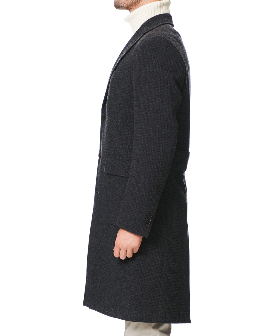 Heren | Jassen | Morris Heritage | Structured Wool Patch Pocket Coat Charcoal