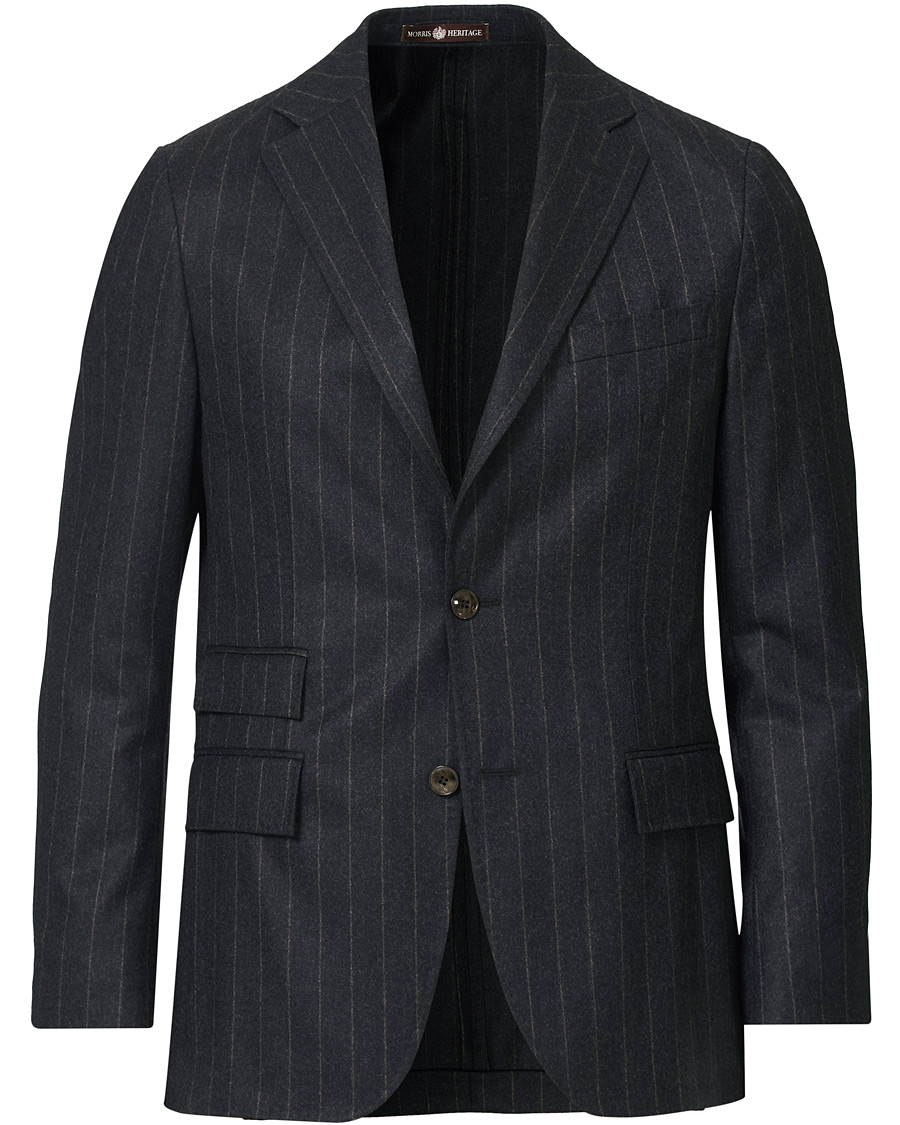 Heren | Blazers | Morris Heritage | Frank Pinstripe Suit Jacket Grey