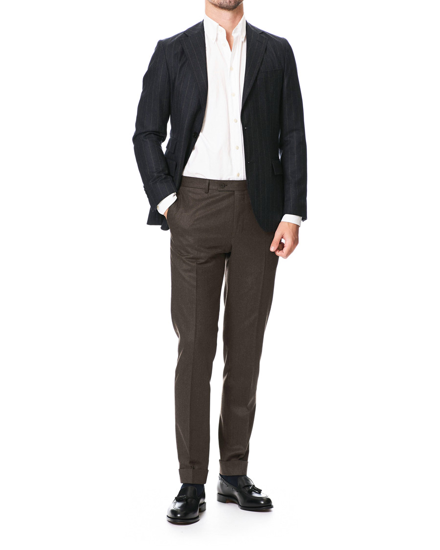 Heren | Blazers | Morris Heritage | Frank Pinstripe Suit Jacket Grey