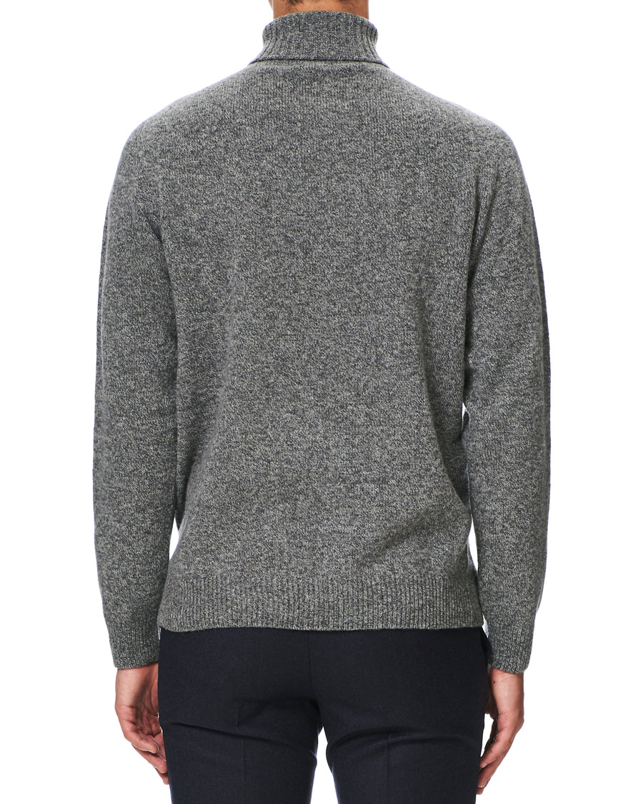 Homme | Pulls Et Tricots | Sunspel | Roll Neck Wool Sweater Mid Grey Melange