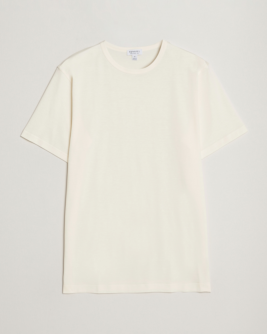 Homme | T-shirts | Sunspel | Crew Neck Cotton Tee Archive White