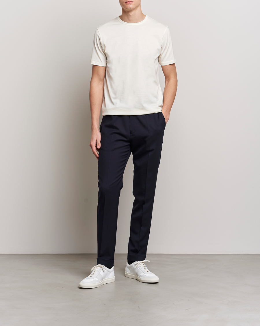 Homme | T-shirts | Sunspel | Crew Neck Cotton Tee Archive White