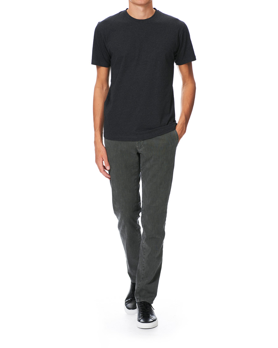 Heren | T-shirts | Sunspel | Riviera Organic Tee Charcoal Melange