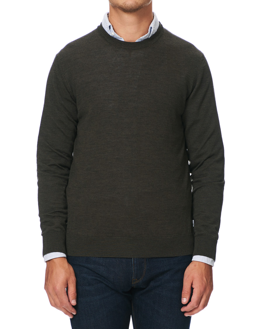 Homme | Pulls Et Tricots | NN07 | Ted Merino Crew Neck Pullover Army Green