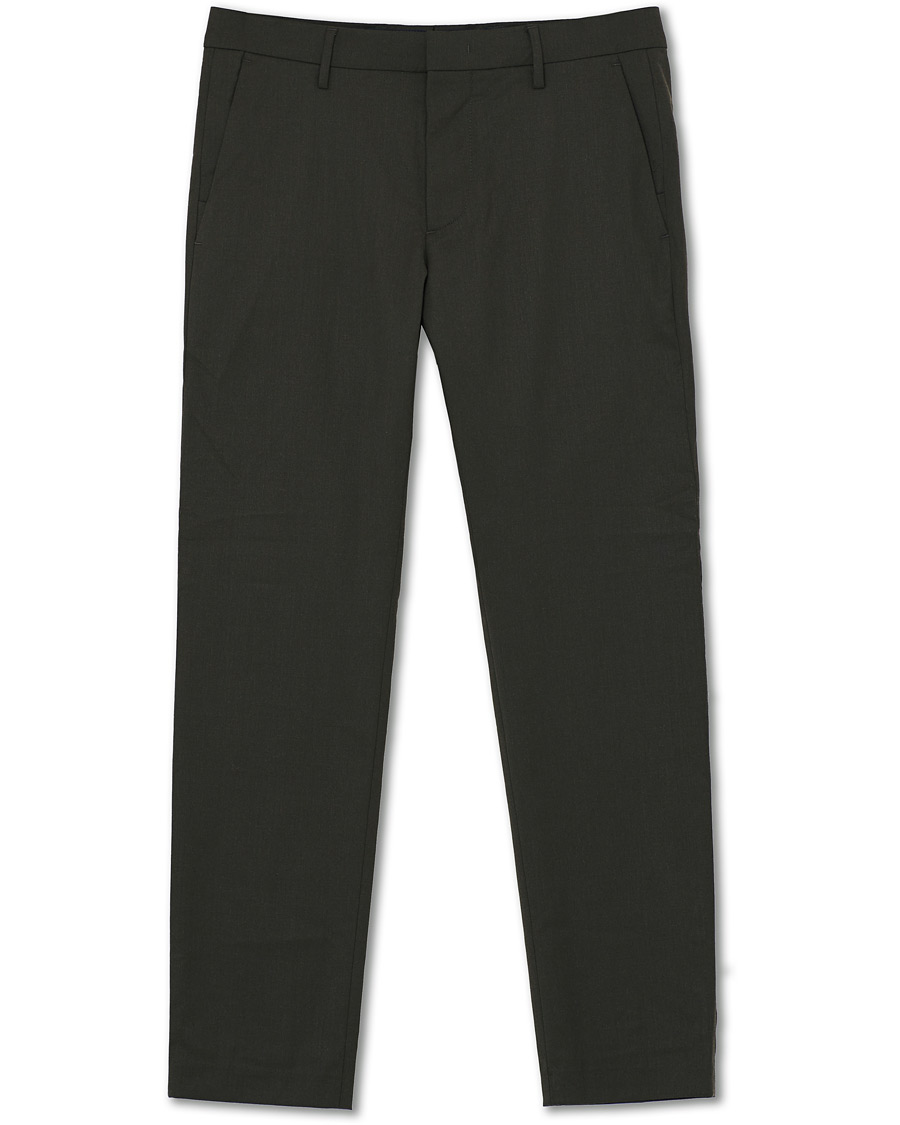 Heren | Broeken | NN07 | Theo Regular Fit Wool Trousers Army Green