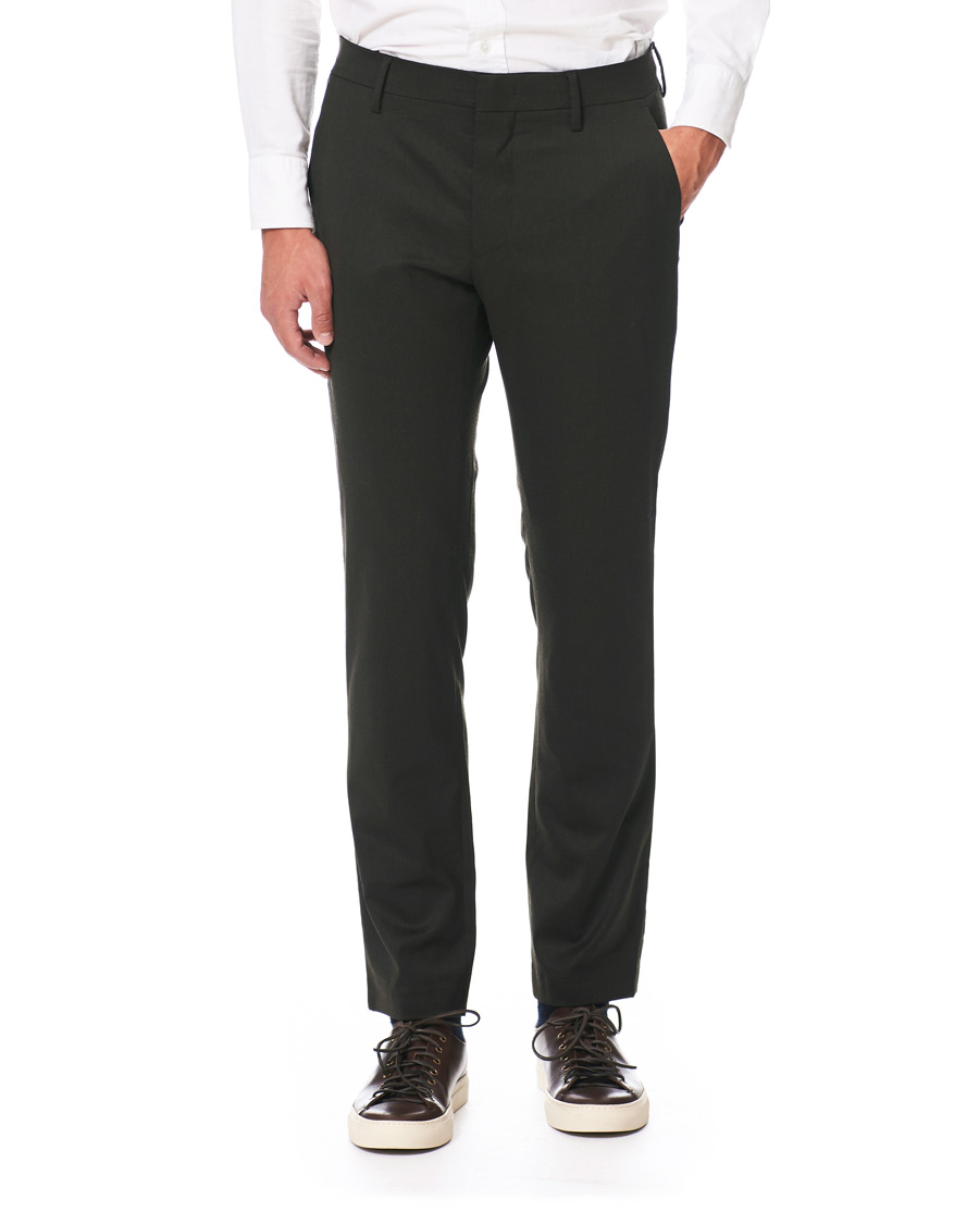 Heren | Broeken | NN07 | Theo Regular Fit Wool Trousers Army Green