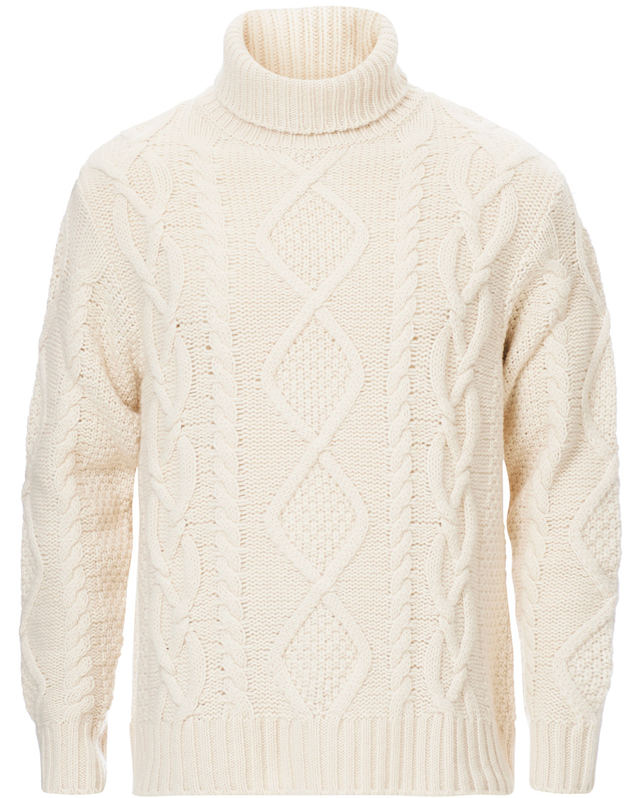 Homme | Pulls Et Tricots | Nudie Jeans | Didrik Braided Rollneck Dusty White