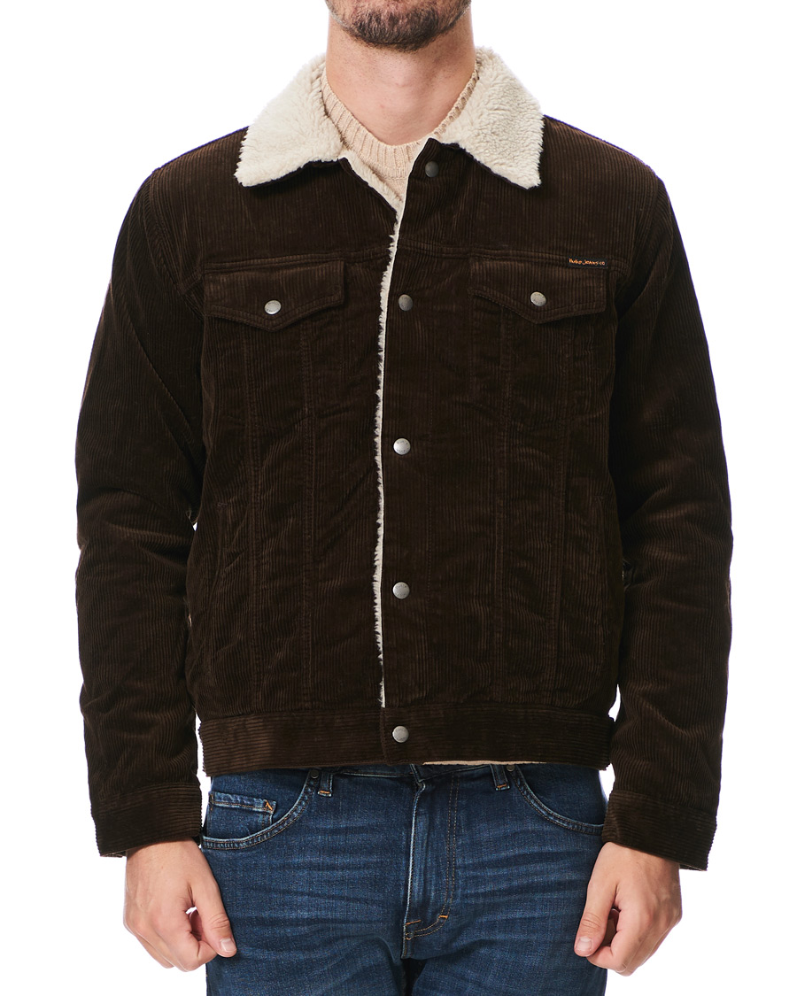 Homme | Manteaux Et Vestes | Nudie Jeans | Bonny Corduroy Pile Jacket Brown