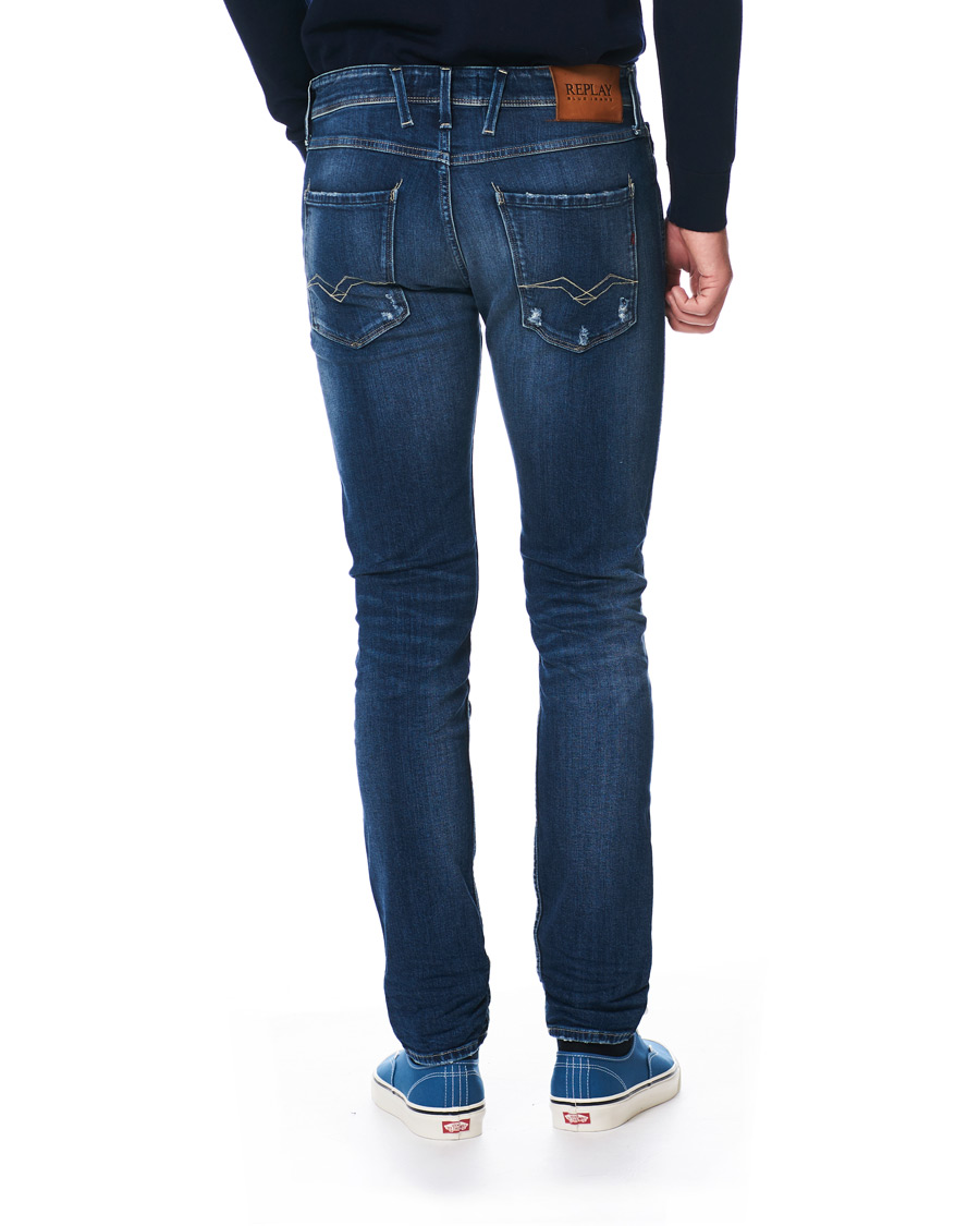 Homme | Jeans | Replay | Anbass Superstretch Destroyed Jeans Blue
