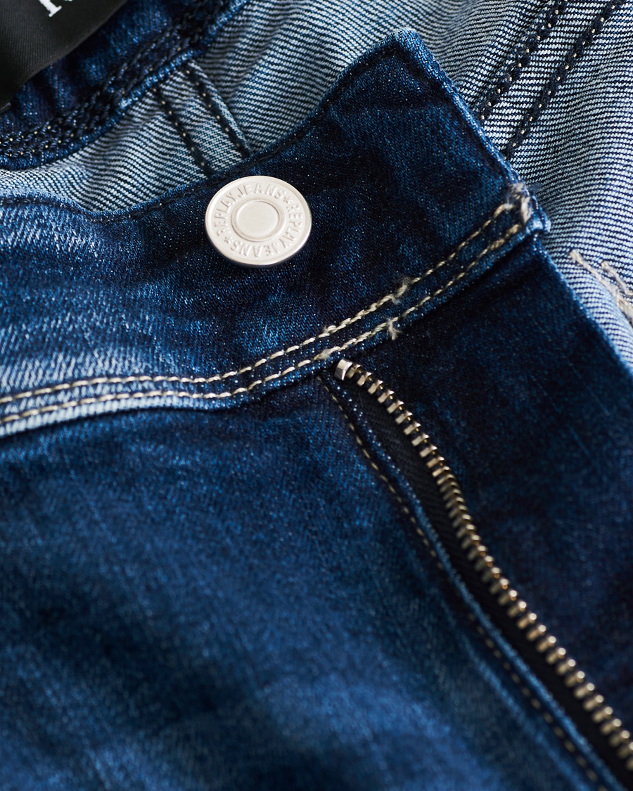 Homme | Jeans | Replay | Anbass Superstretch Destroyed Jeans Blue