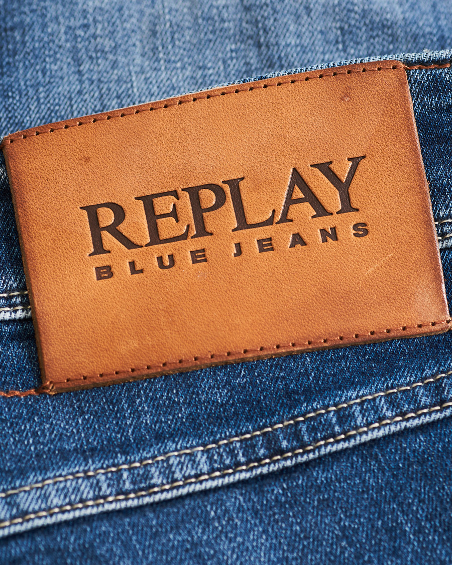 Homme | Jeans | Replay | Anbass Superstretch Destroyed Jeans Blue