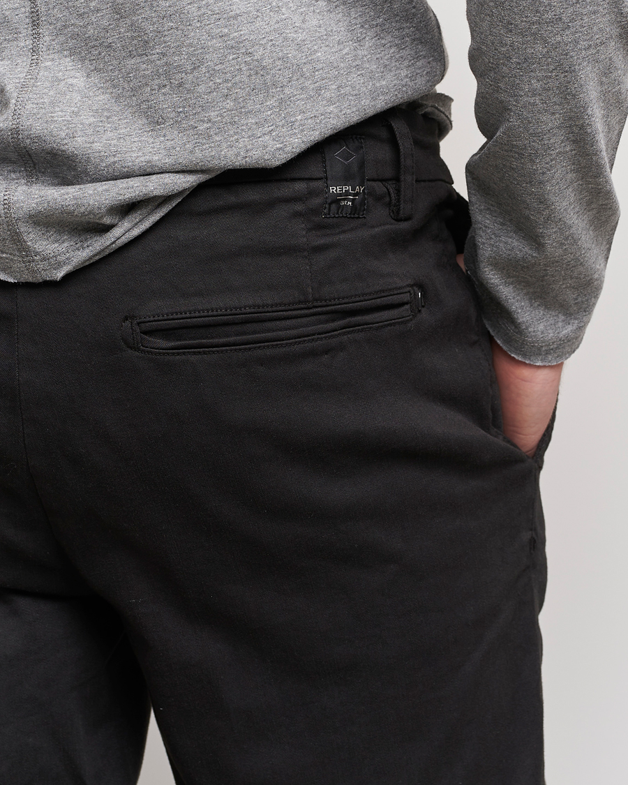 Homme | Pantalons | Replay | Benni Hyperflex X-Lite Chinos Black