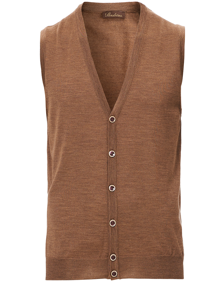 Homme | Pulls Et Tricots | Stenströms | Merino Slipover Camel