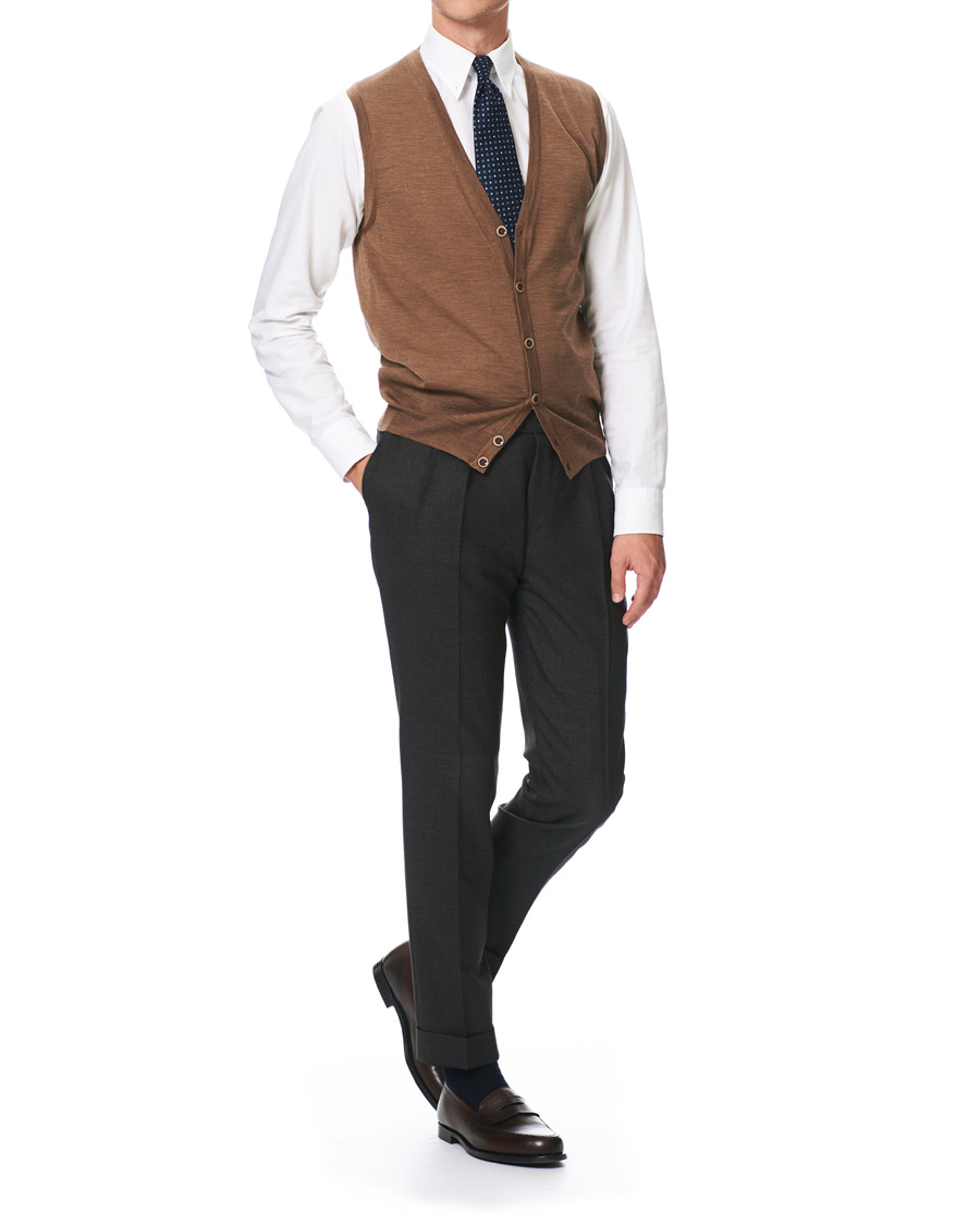 Homme | Pulls Et Tricots | Stenströms | Merino Slipover Camel