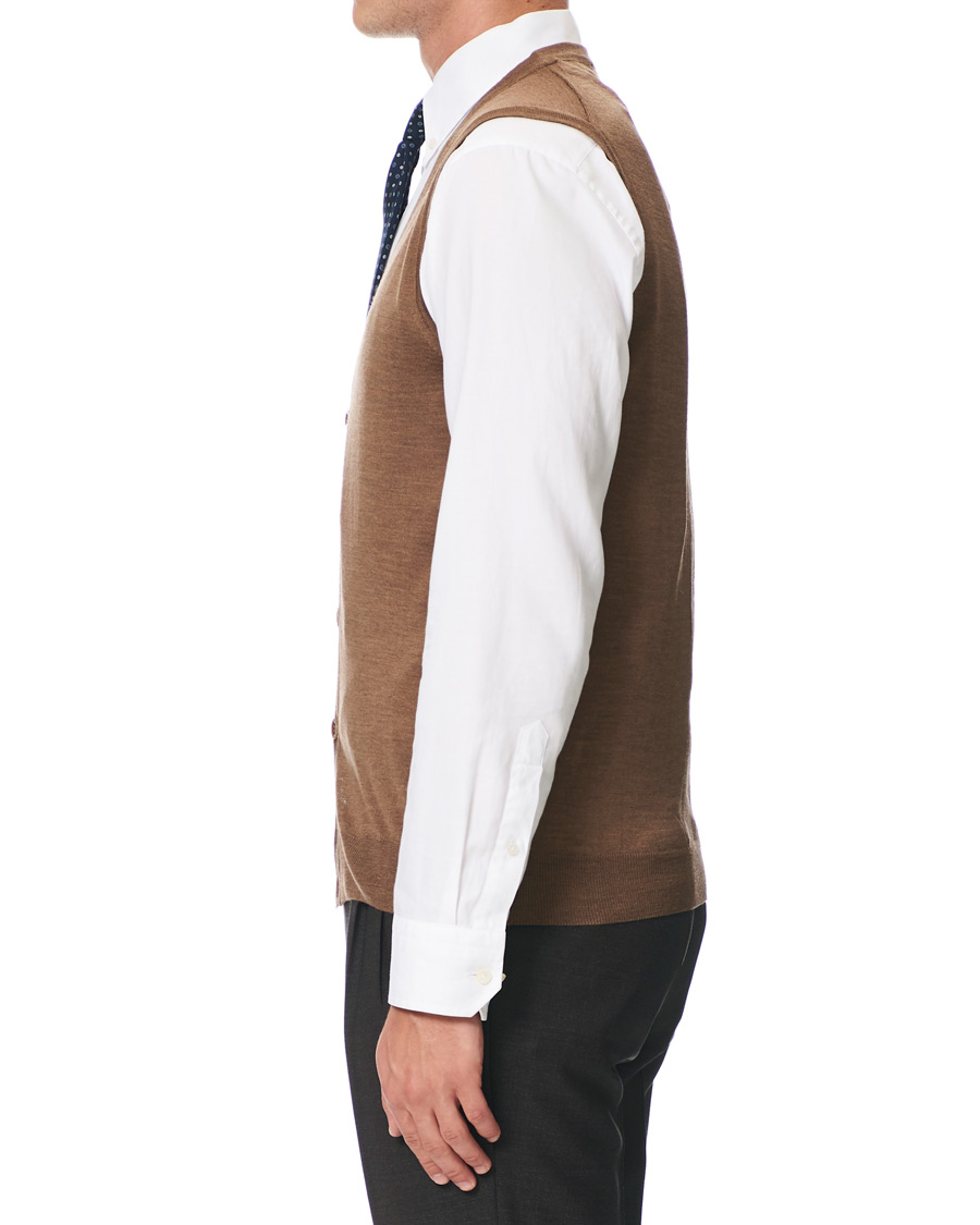 Homme | Pulls Et Tricots | Stenströms | Merino Slipover Camel