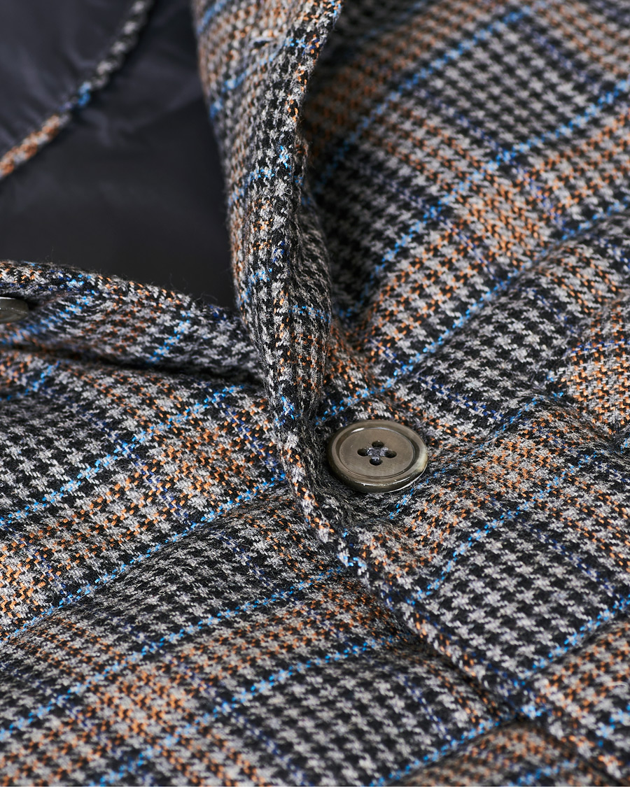 Heren | Jassen | Stenströms | Quilted Check Wool Vest Navy
