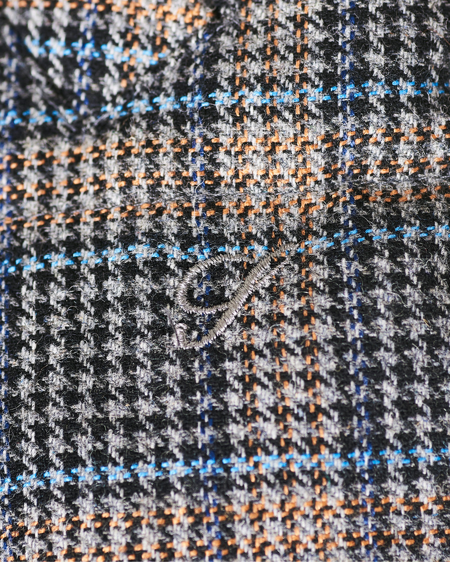 Heren | Jassen | Stenströms | Quilted Check Wool Vest Navy
