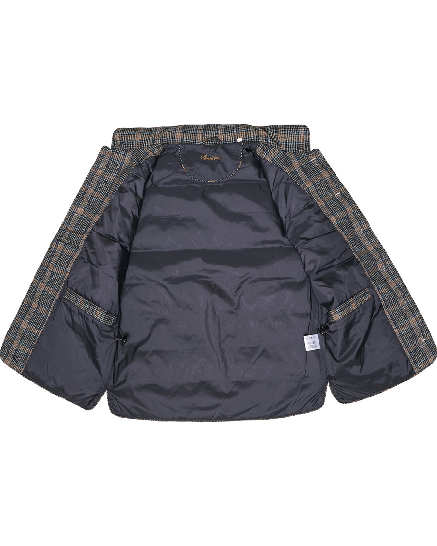 Heren | Jassen | Stenströms | Quilted Check Wool Vest Navy