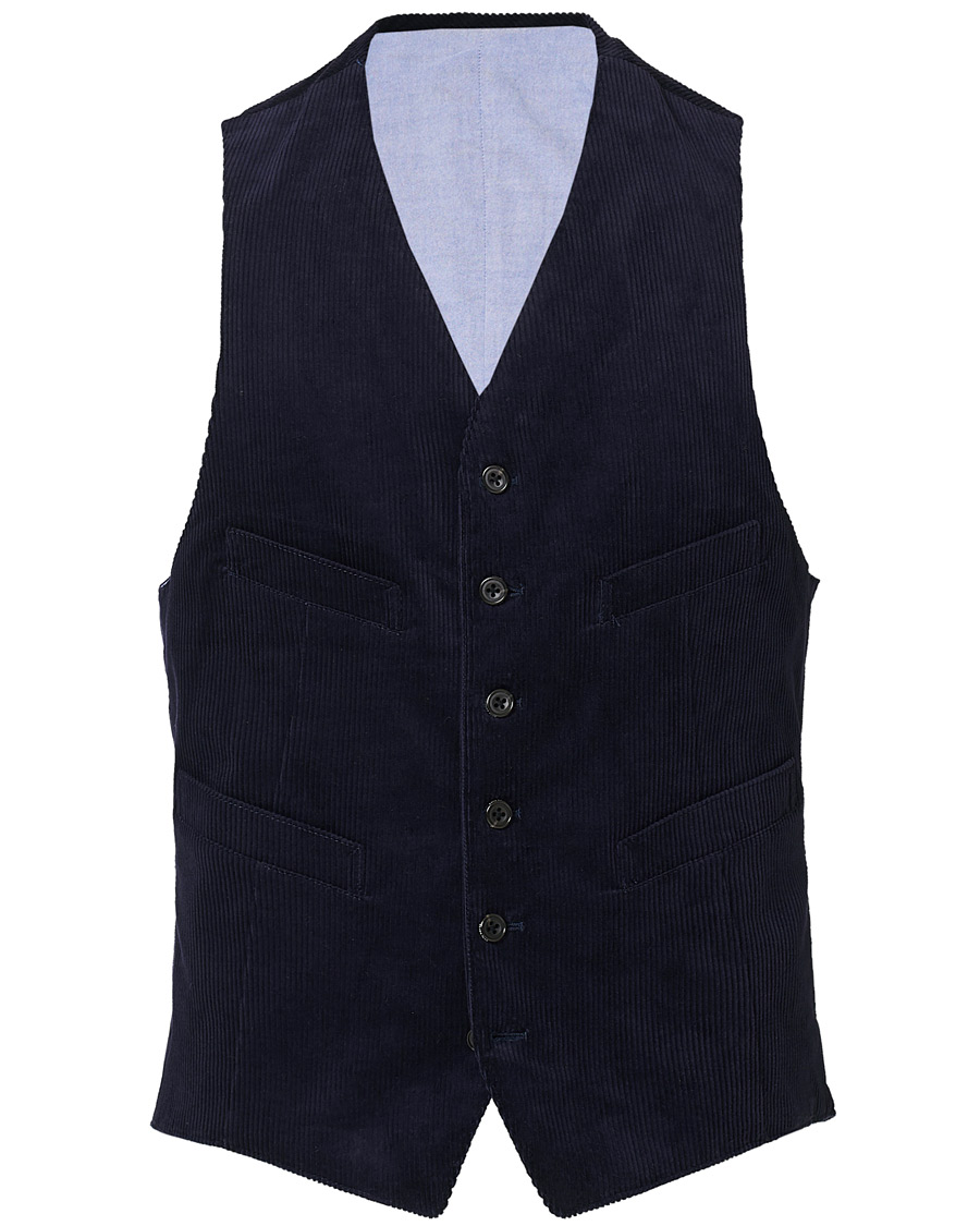 Homme | Manteaux Et Vestes | BEAMS PLUS | Corduroy Vest Dark Blue