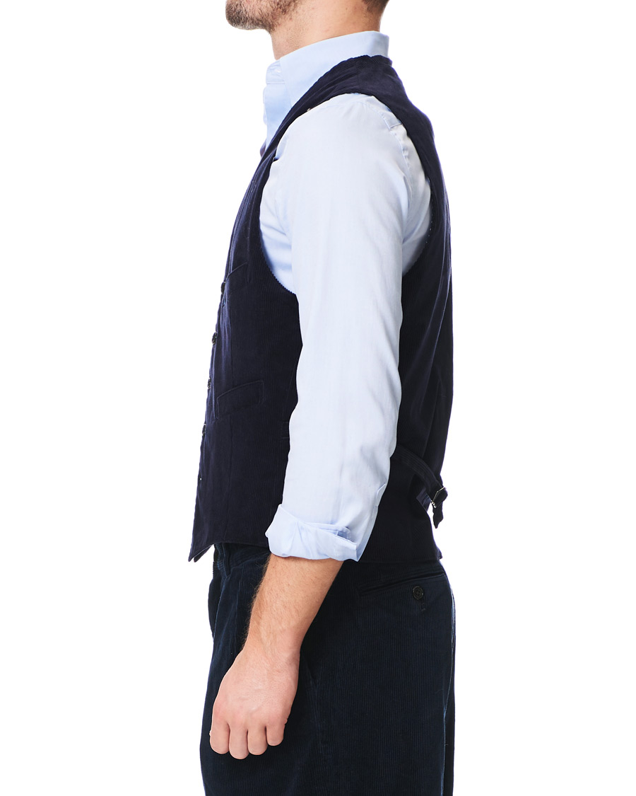 Homme | Manteaux Et Vestes | BEAMS PLUS | Corduroy Vest Dark Blue