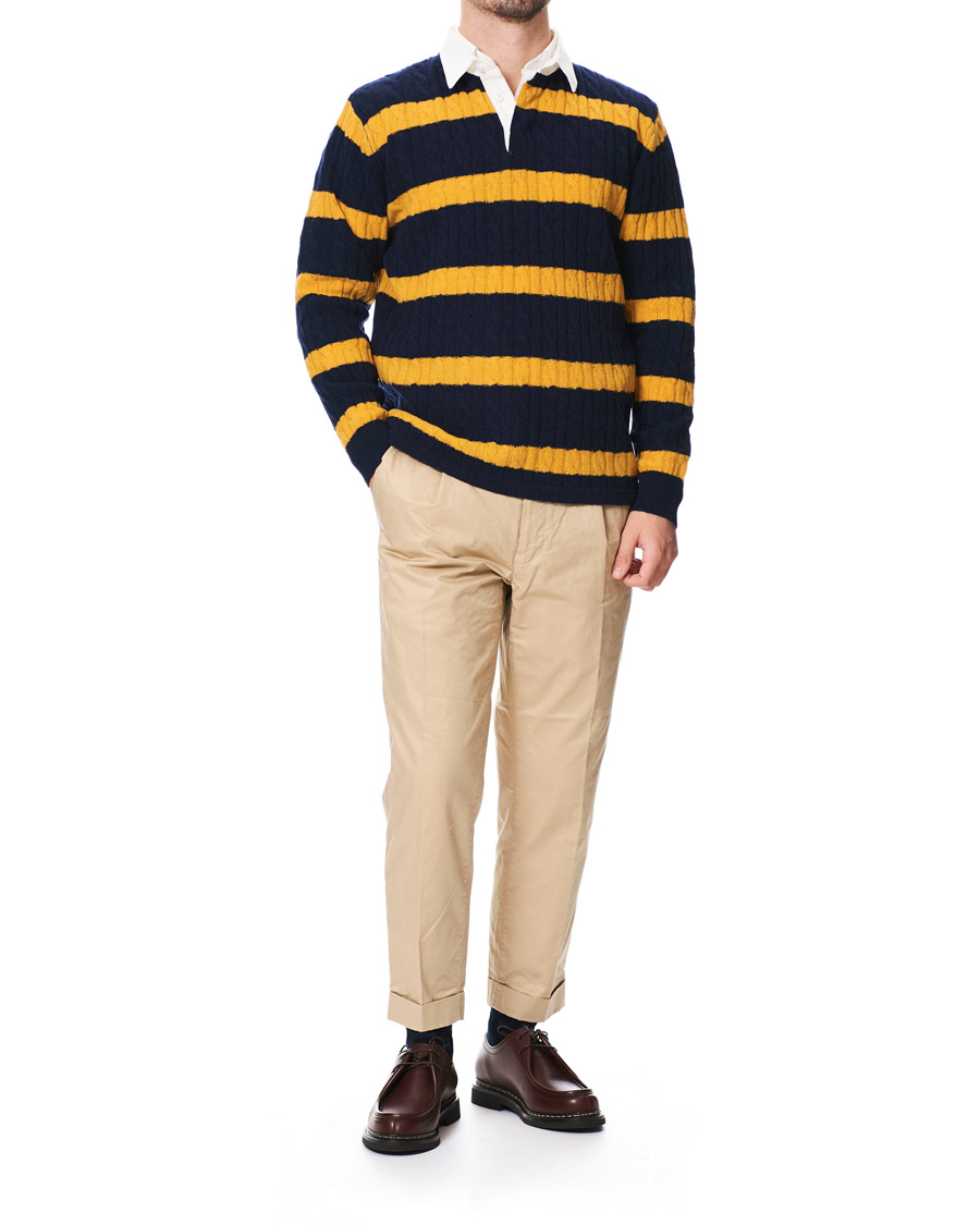 Homme | Pantalons | BEAMS PLUS | Slim Fit Pleated Chinos Beige