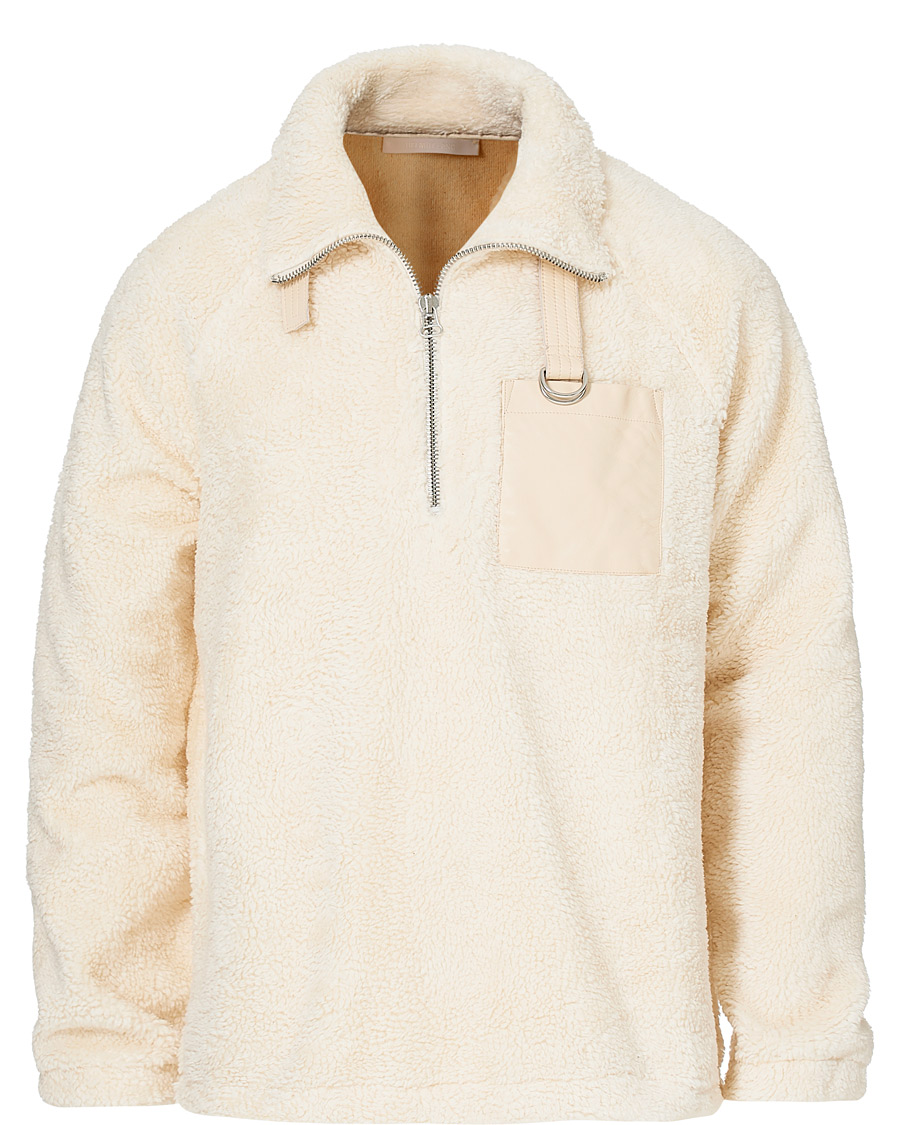 Homme | Pulls Et Tricots | Helmut Lang | Shaggy Half Zip Fleece Winter White
