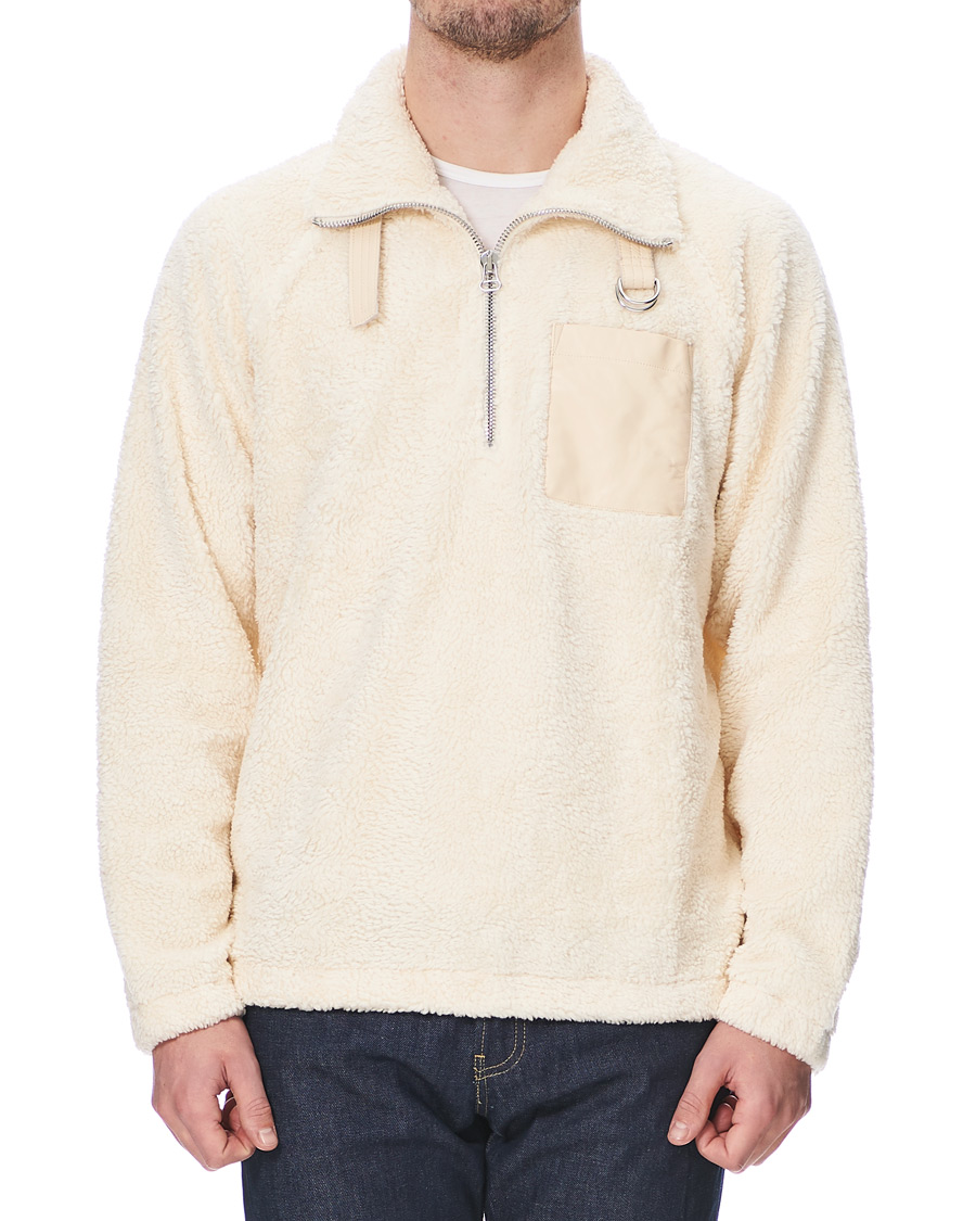 Homme | Pulls Et Tricots | Helmut Lang | Shaggy Half Zip Fleece Winter White