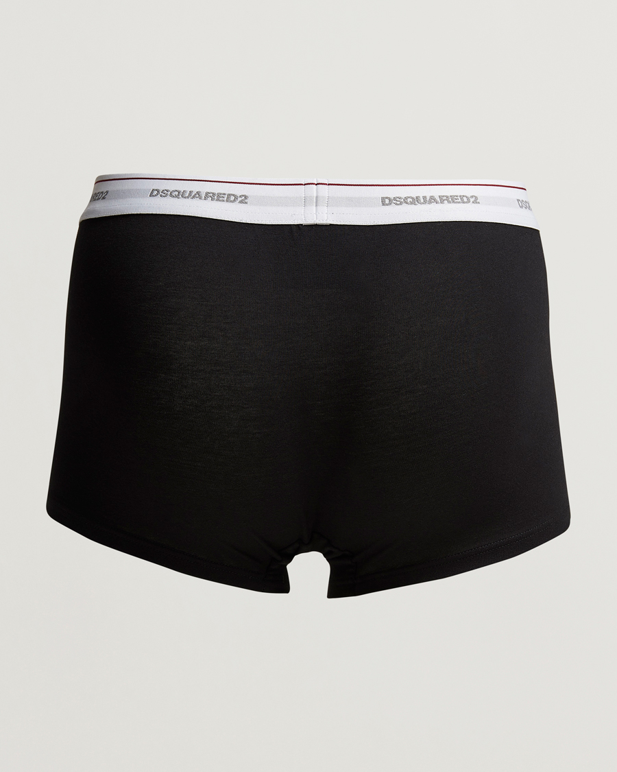 Homme | Sous-Vêtements Et Chaussettes | Dsquared2 | 3-Pack Cotton Stretch Trunk Black