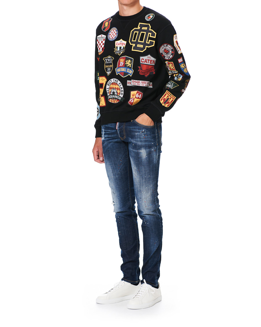 Homme | Pulls Et Tricots | Dsquared2 | Cool Fit Patch Work Sweatshirt Black
