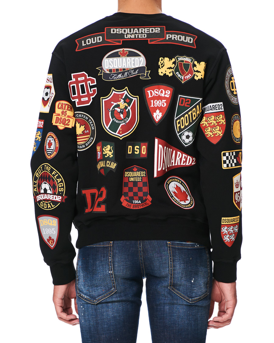 Homme | Pulls Et Tricots | Dsquared2 | Cool Fit Patch Work Sweatshirt Black