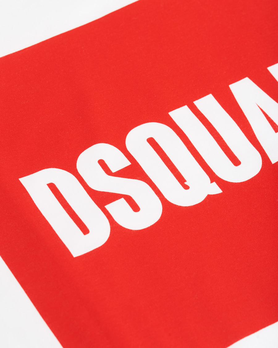 Heren | T-shirts | Dsquared2 | Cool Fit Box Print Logo Crew Neck Tee White