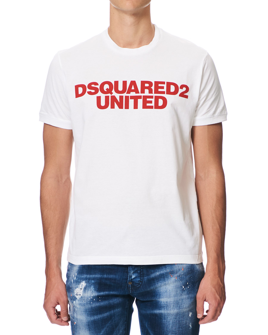 Heren | T-shirts | Dsquared2 | Slouch Fit Logo Crew Neck Tee White