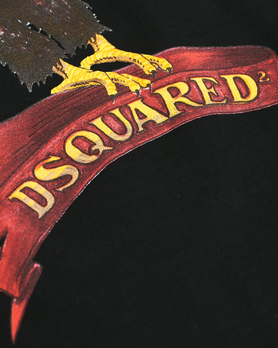 Homme | T-shirts | Dsquared2 | Cool Fit Icon Eagle Logo Crew Neck Tee Black