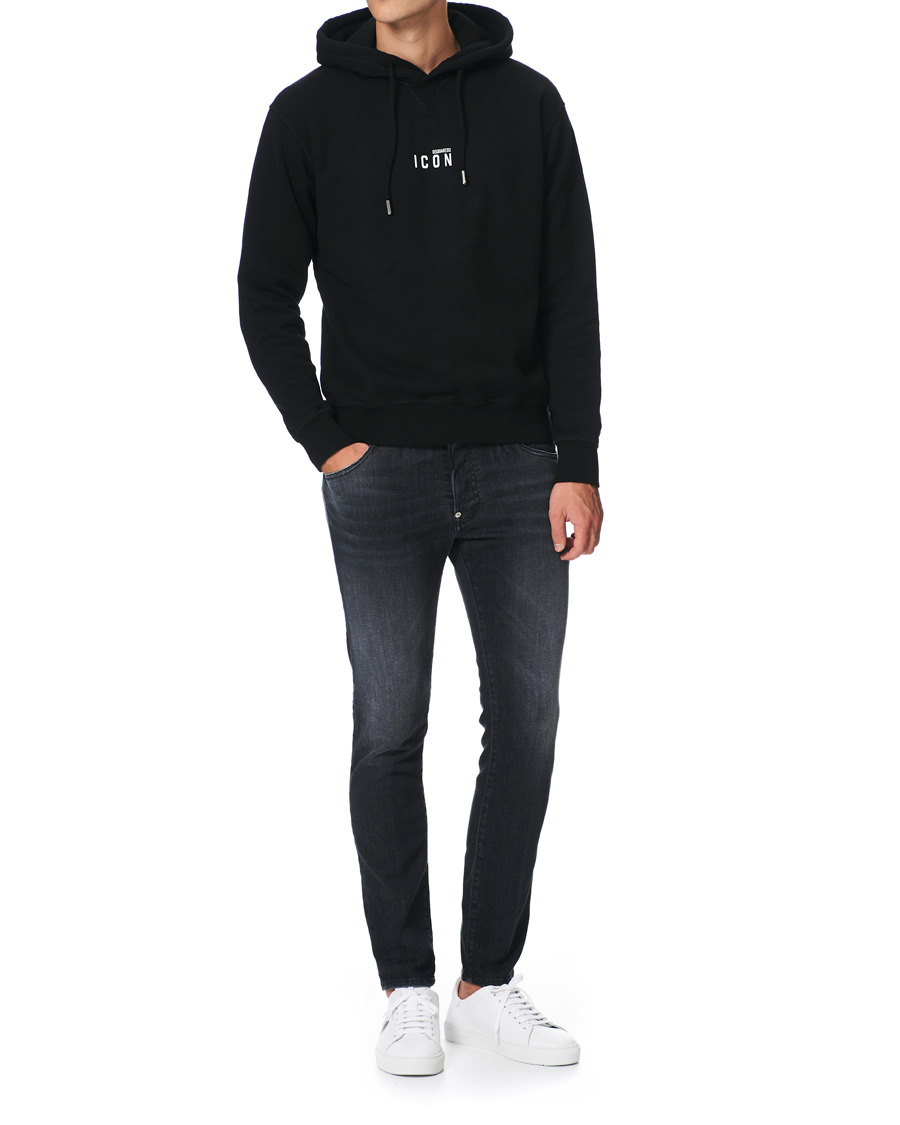 Homme | Pulls Et Tricots | Dsquared2 | Cool Fit Icon Small Logo Hoodie Black
