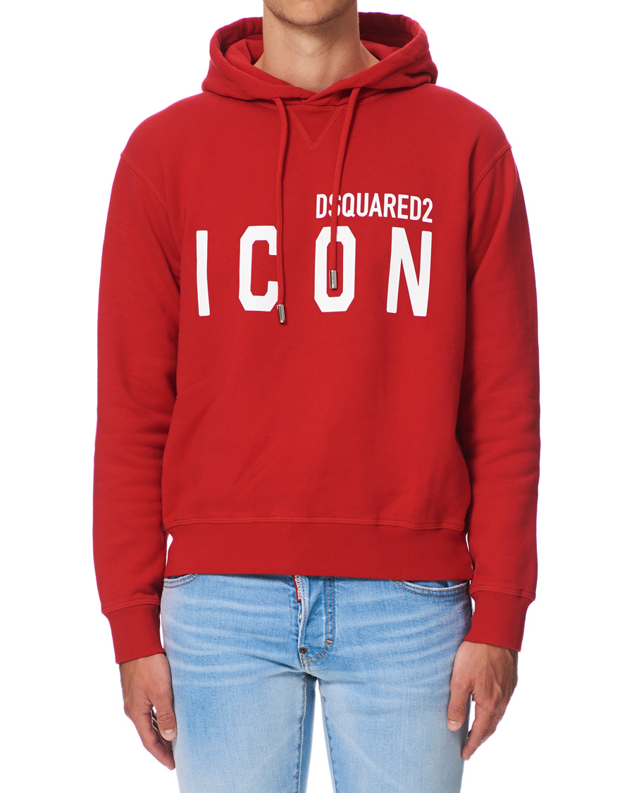 Homme | Pulls Et Tricots | Dsquared2 | Cool Fit Icon Logo Hoodie Red