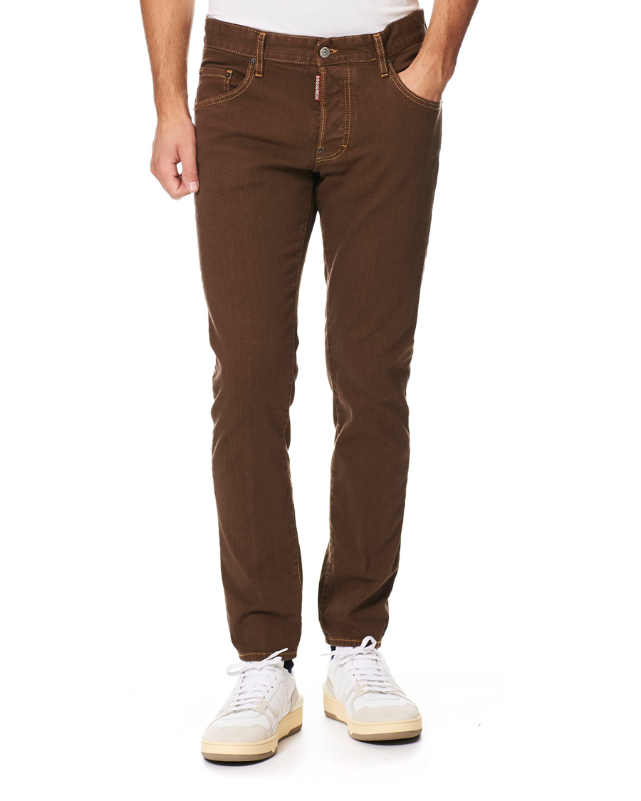 Homme | Pantalons | Dsquared2 | Skater 5-Pocket Jeans Bull Garment Dyed Brown